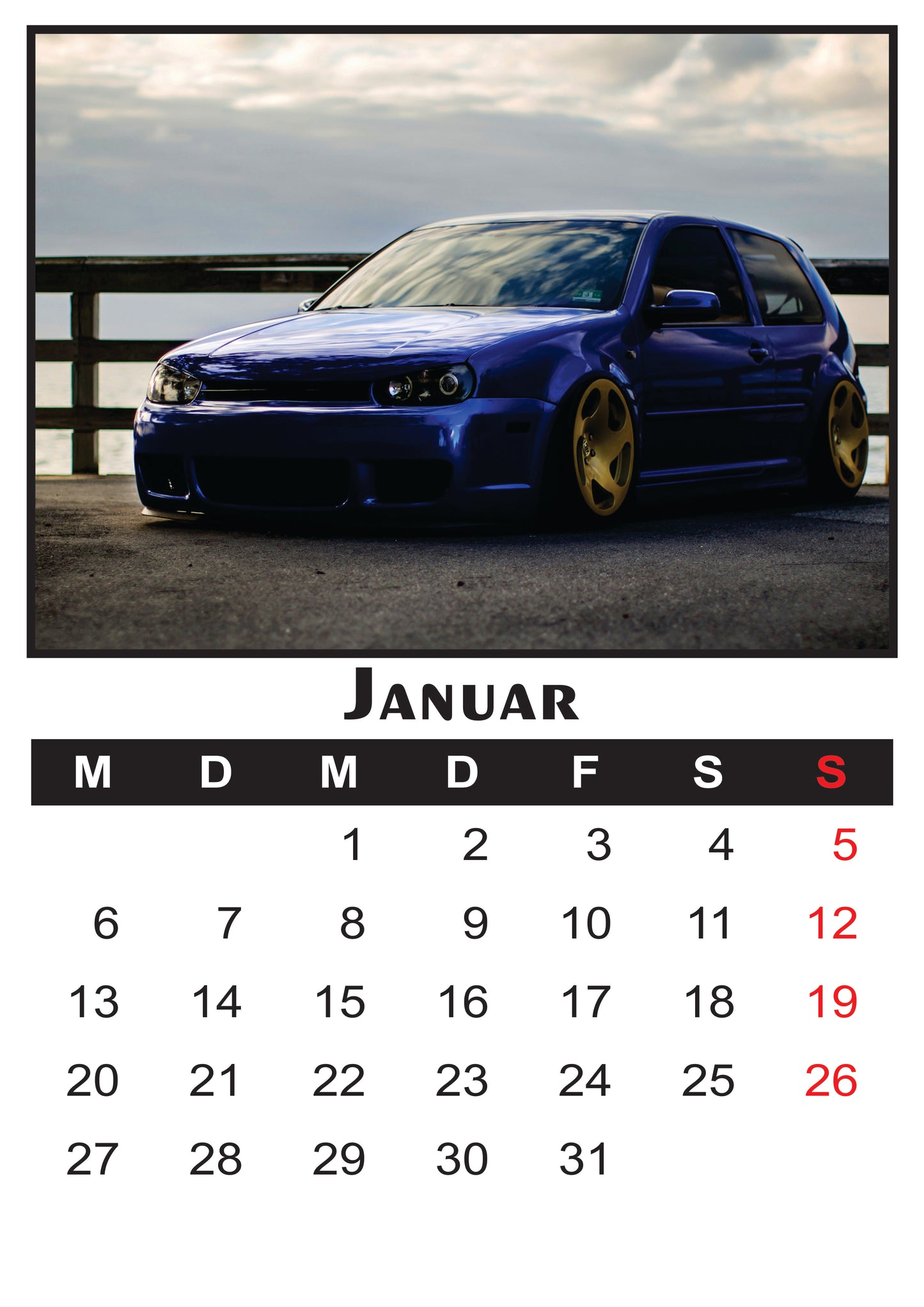 Wandkalender VW 2025 A4