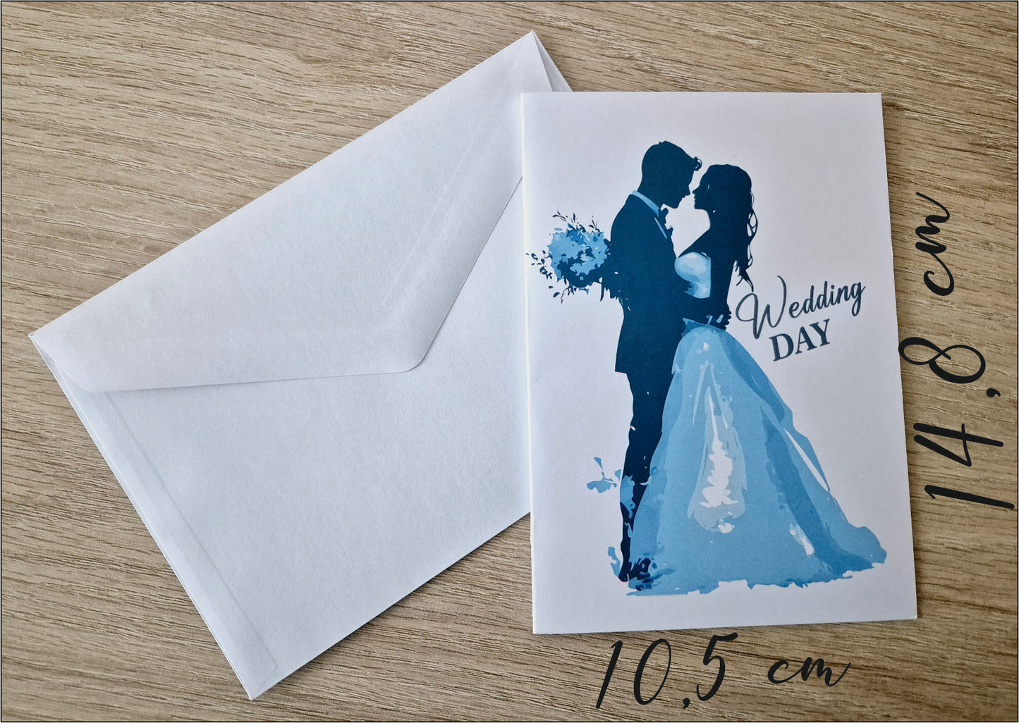 12 STK!- Einladungskarten Klappkarte mit Innentext Inklusive Briefumschlag!