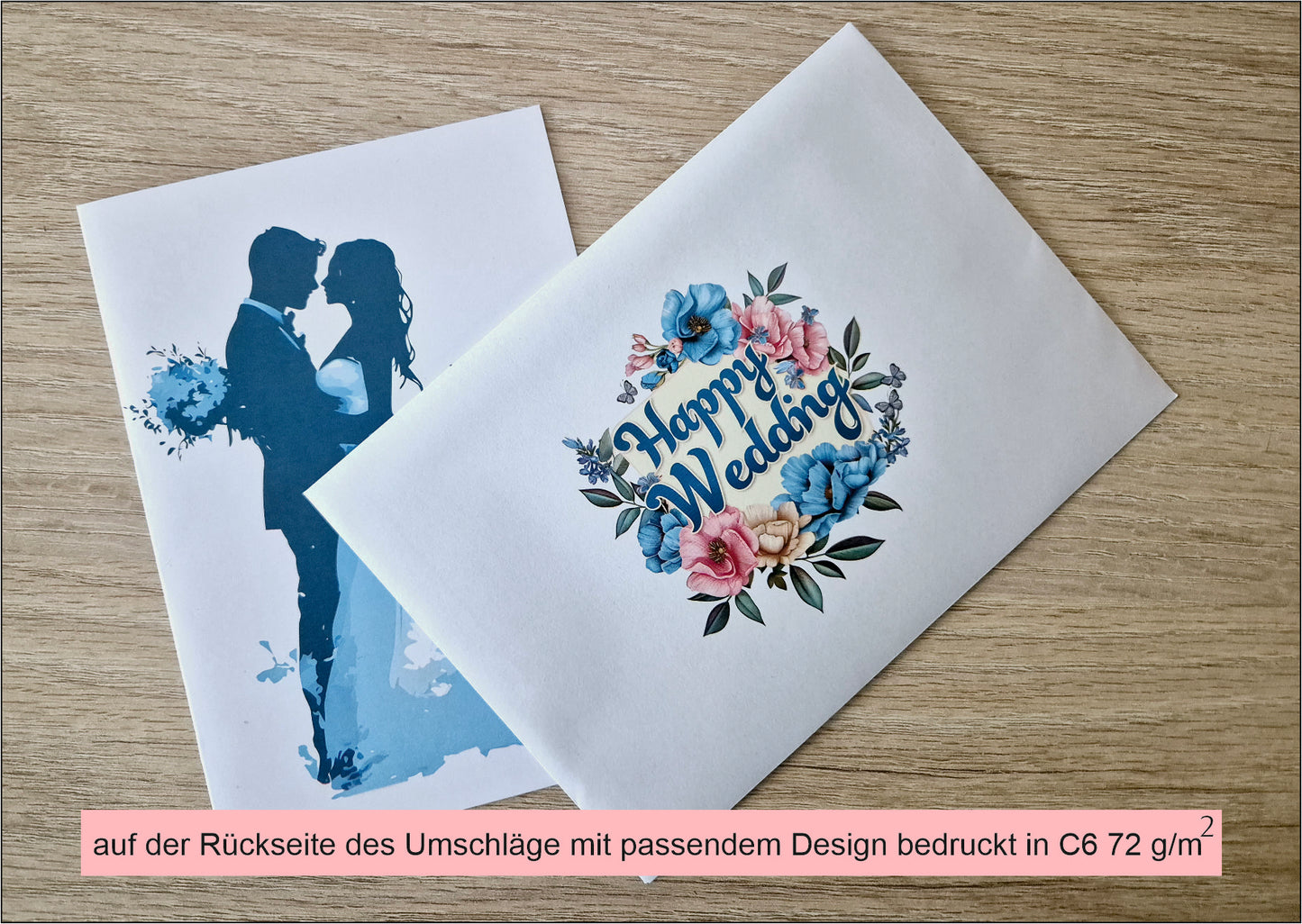 12 STK!- Einladungskarten Klappkarte mit Innentext Inklusive Briefumschlag!
