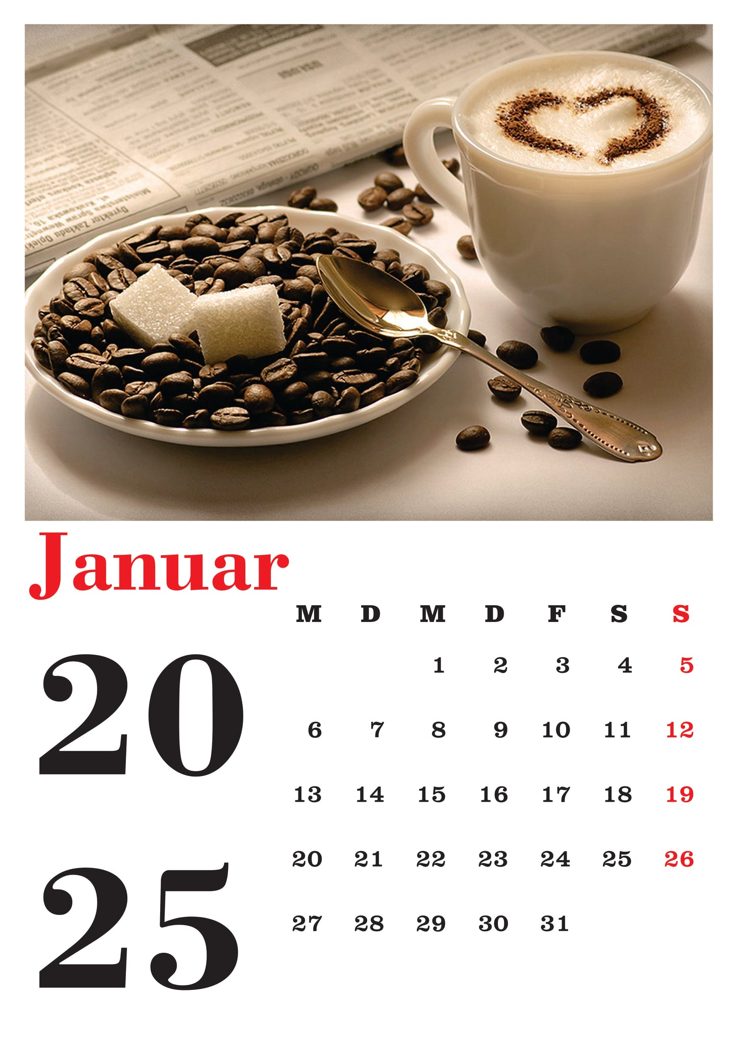 Kaffee Wandkalender