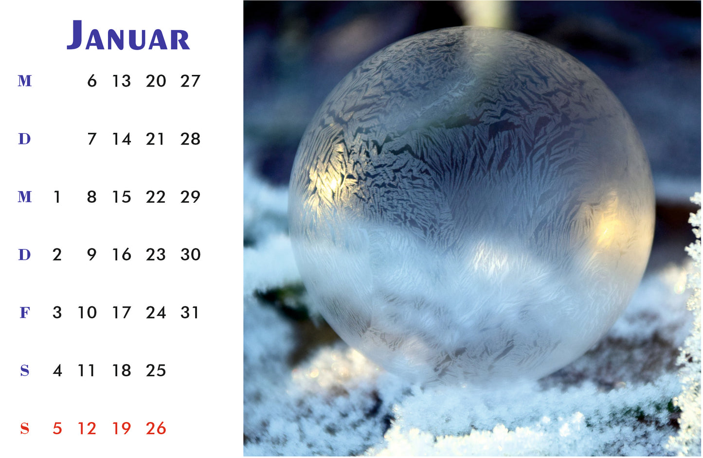 Natur Tischkalender