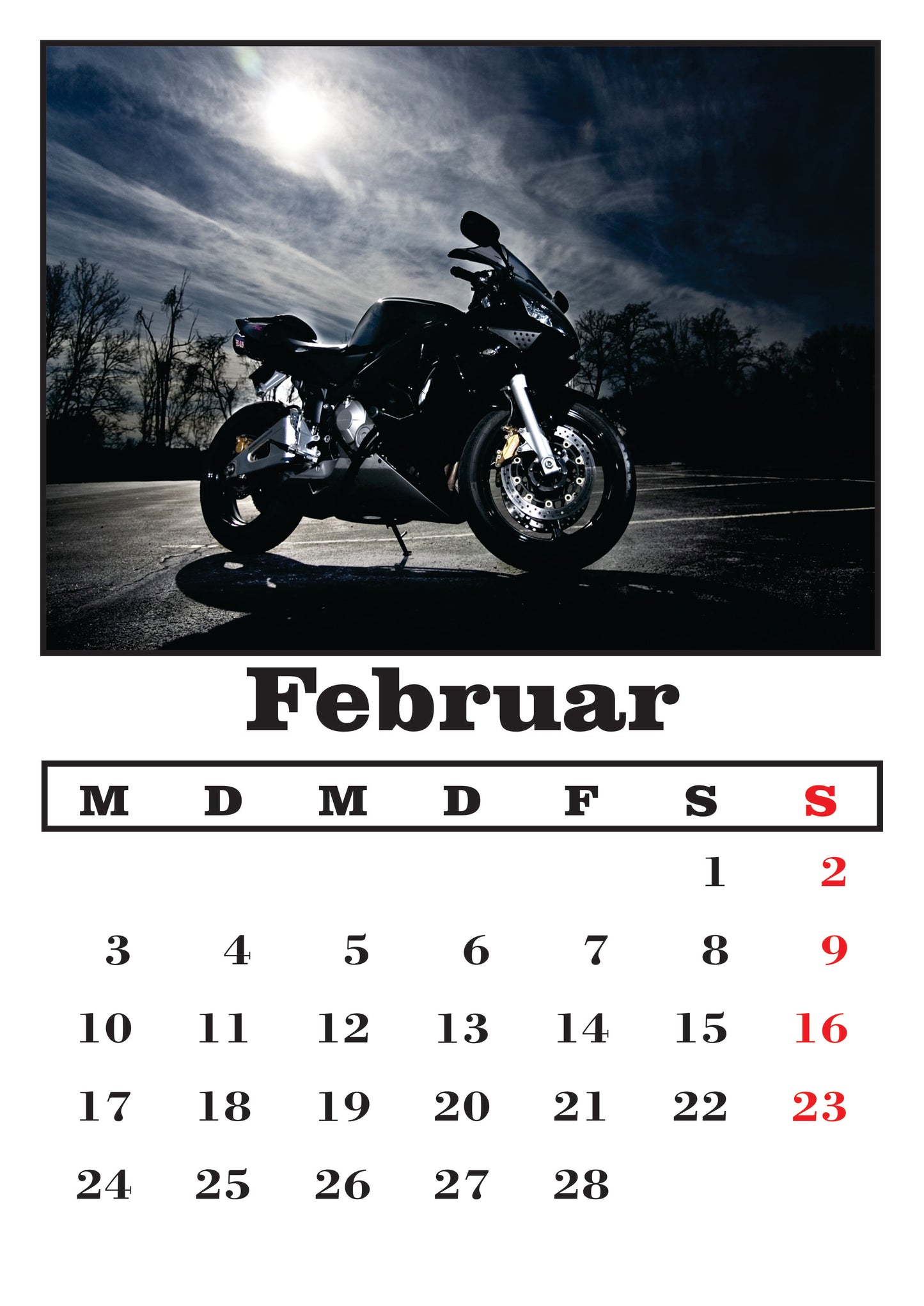 Motorrad Wandkalender