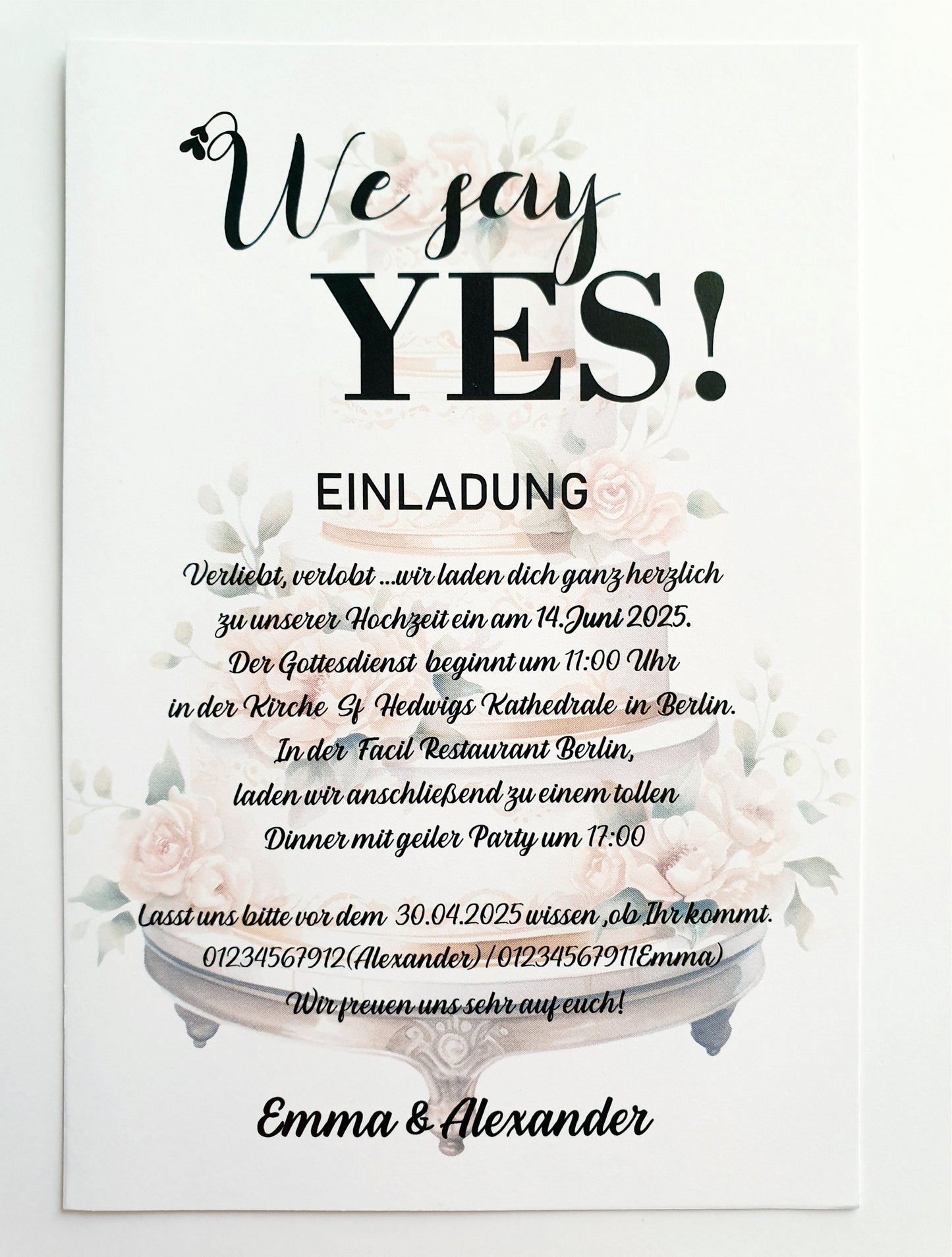 30 stk Einzigartige,Elegante handgemachte Hochzeitskarten – Ein Hauch von Eleganz für euren großen Tag!