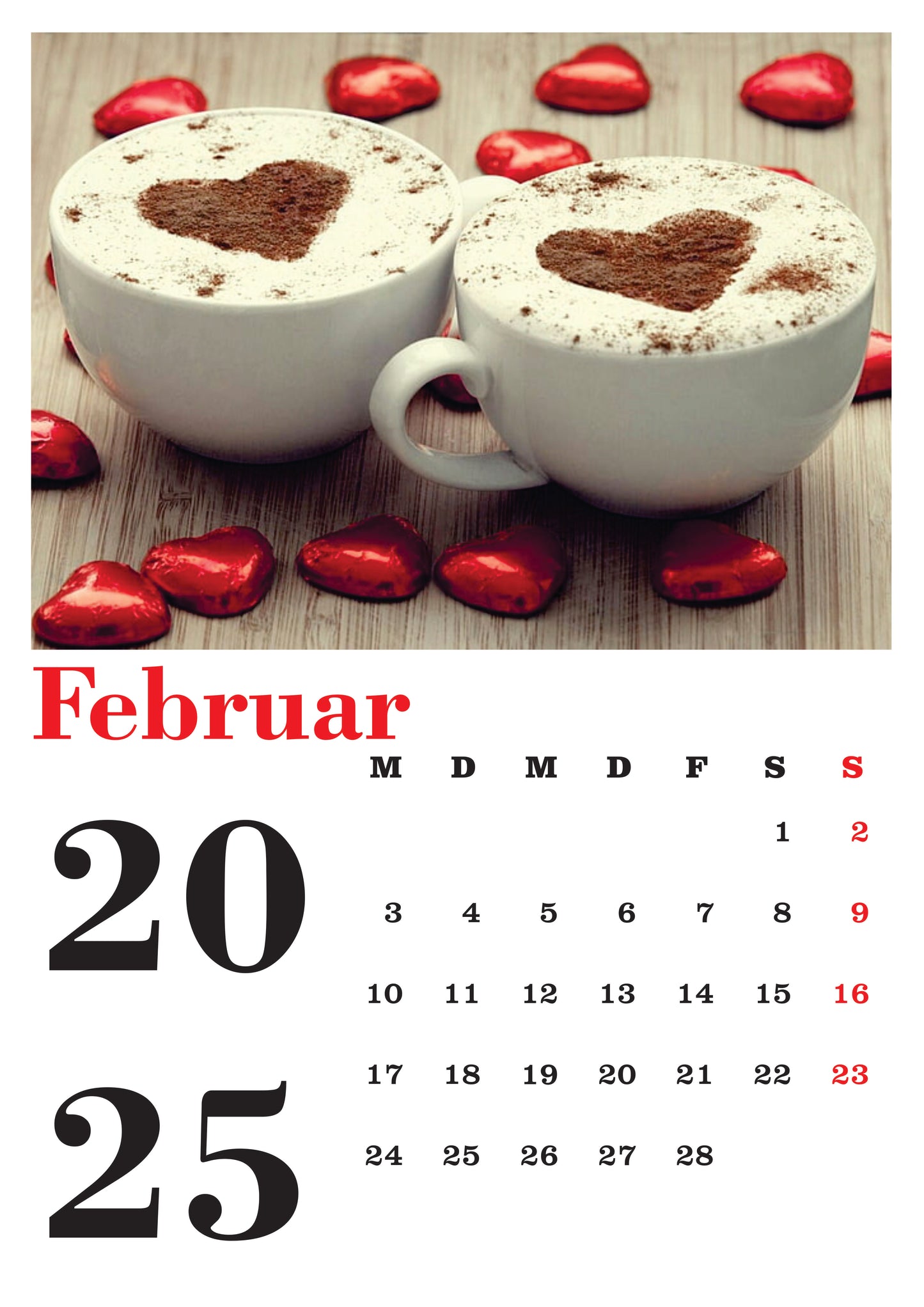 Kaffee Wandkalender