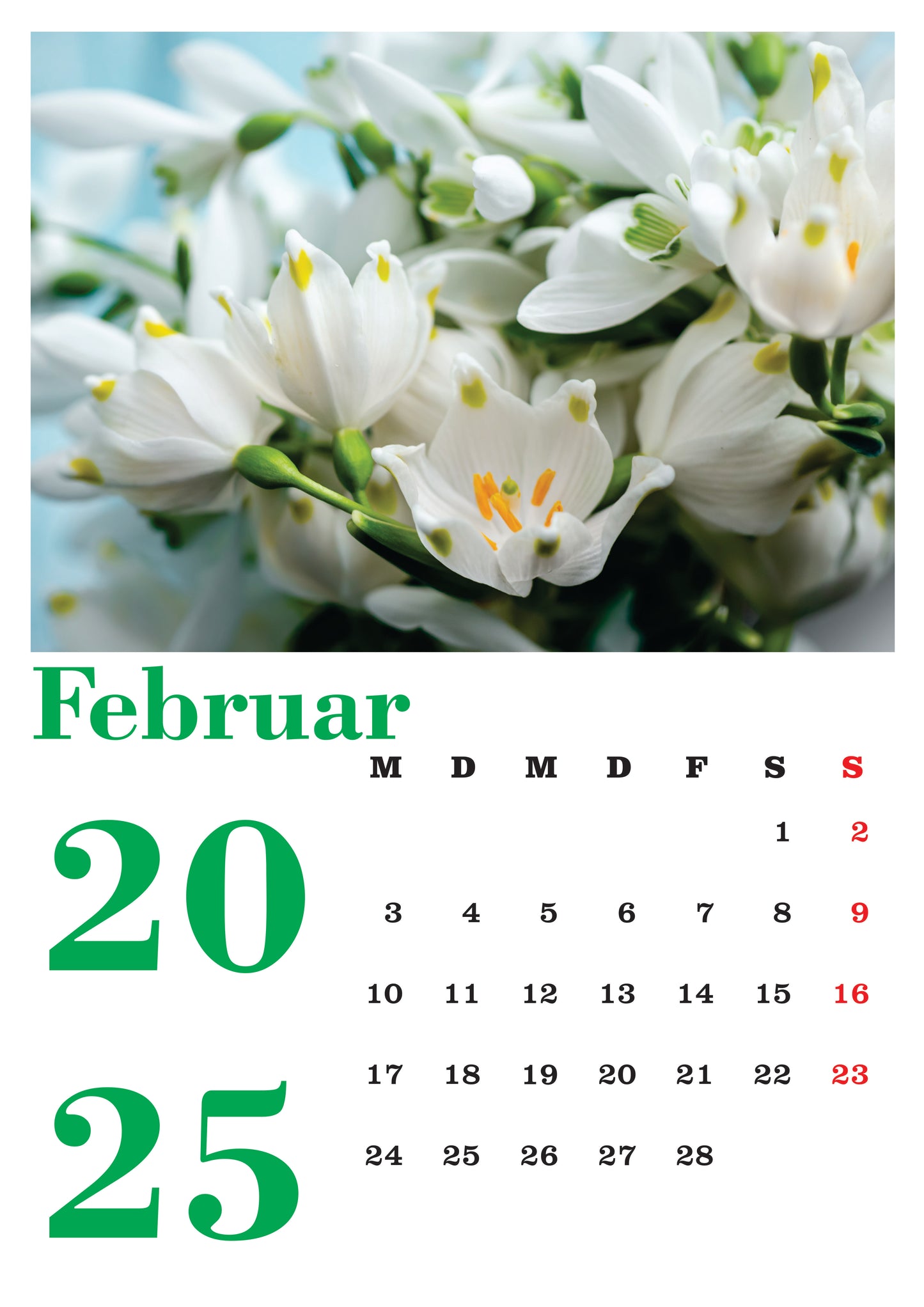 Blumen Wandkalender