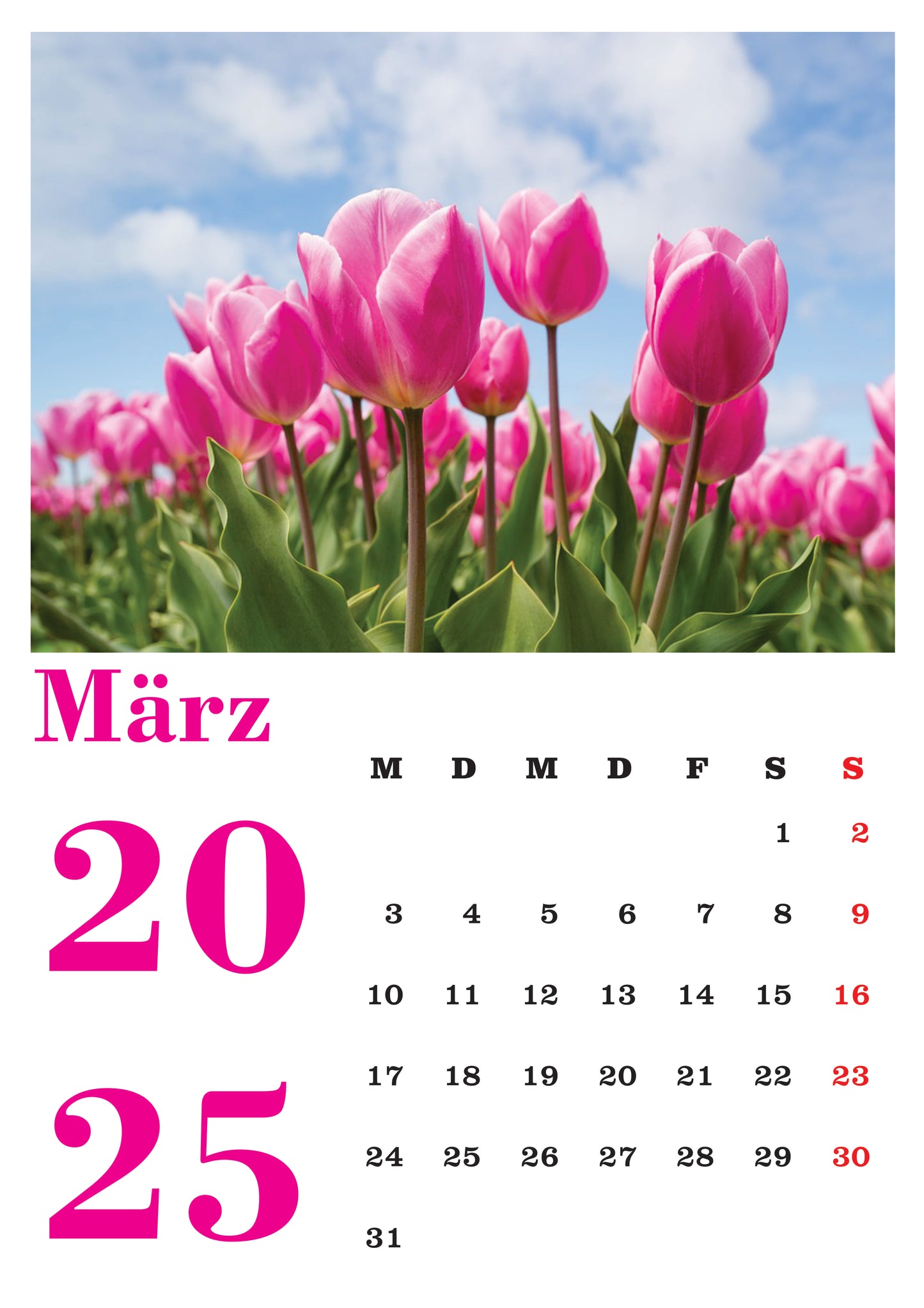 Blumen Wandkalender