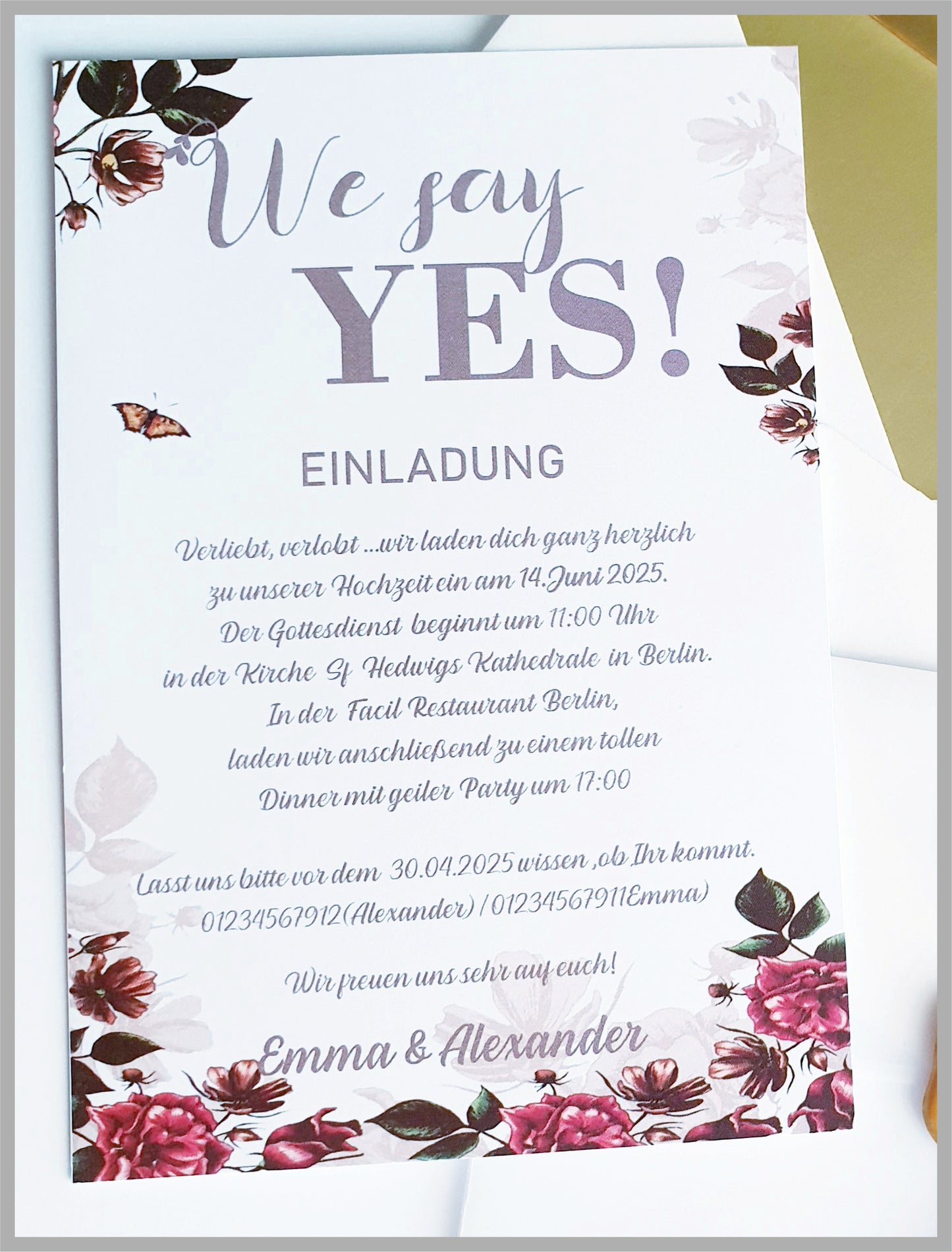 30 stk- Einzigartige, handgemachte Hochzeitskarten / Perfekt für euren besonderen Tag!