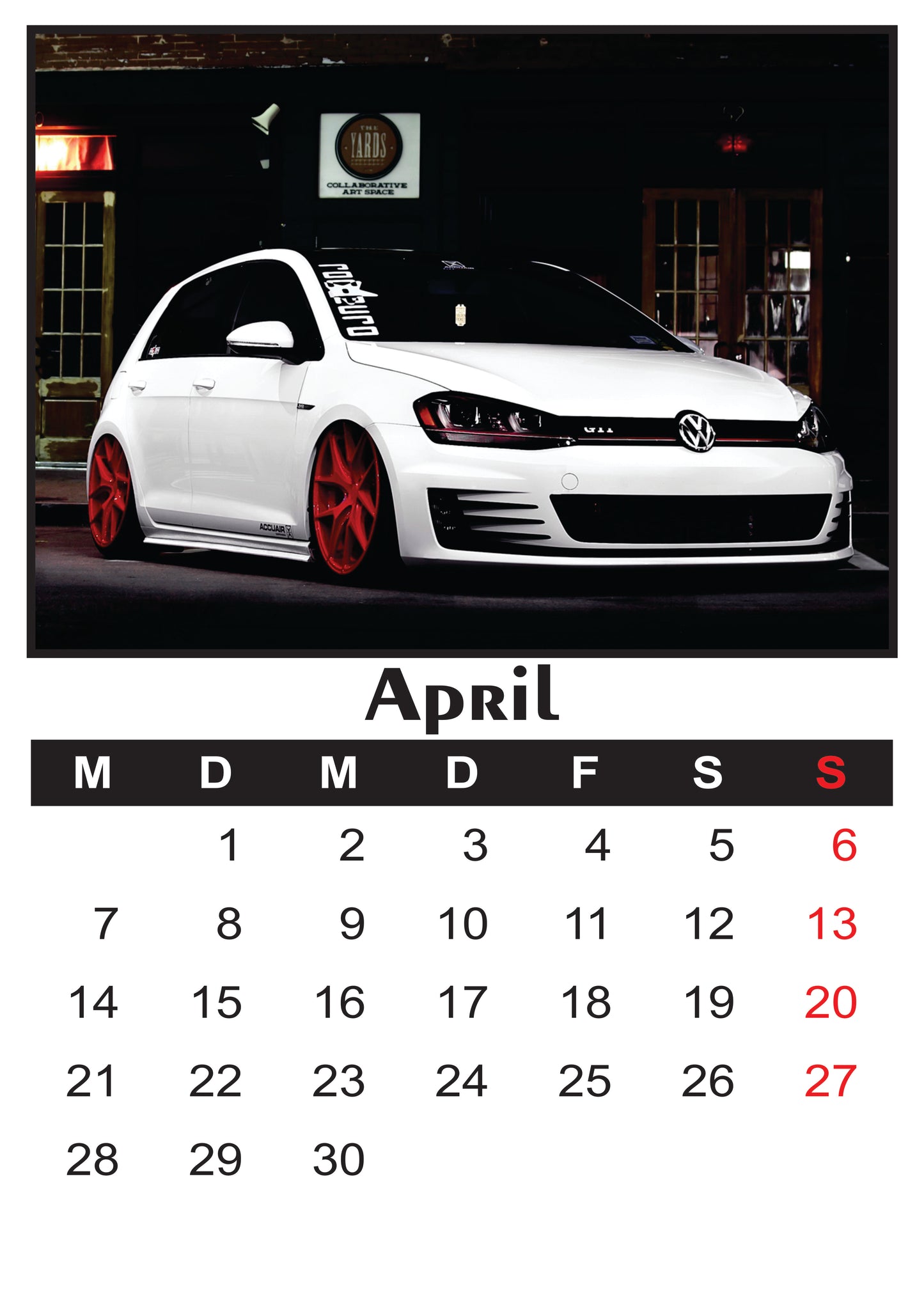 Wandkalender VW 2025 A4