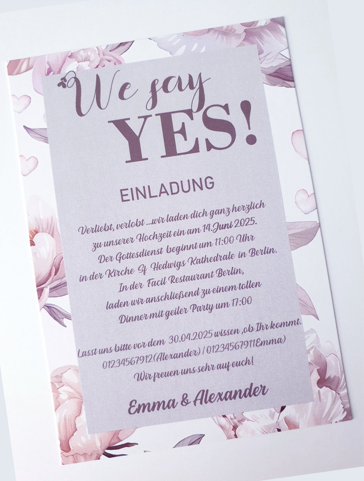 30 stk! Einzigartige, handgemachte Hochzeitskarten – Ein Hauch von Eleganz für euren großen Tag!