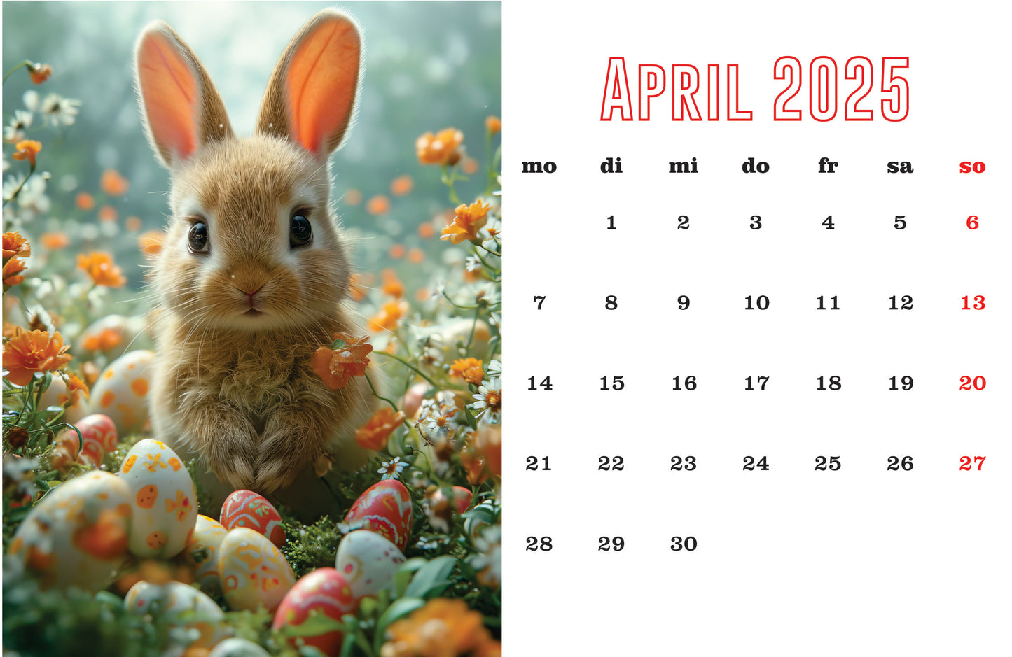 Kaninchen Tischkalender