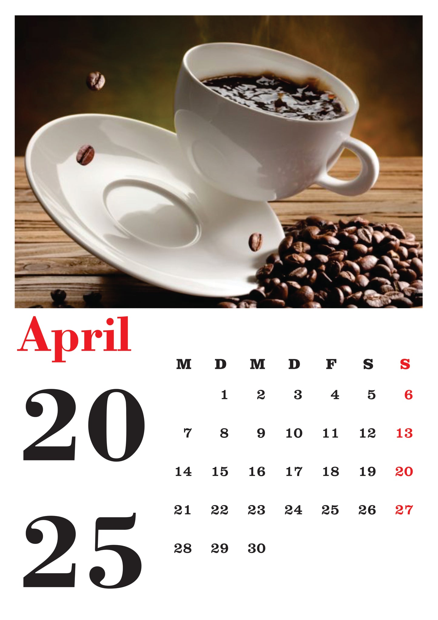 Kaffee Wandkalender