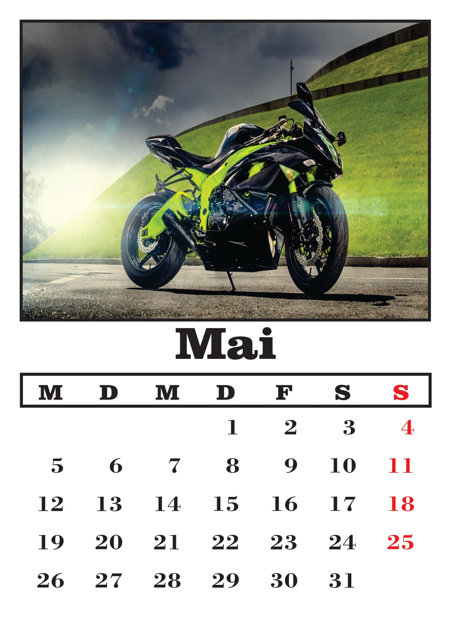 Motorrad Wandkalender