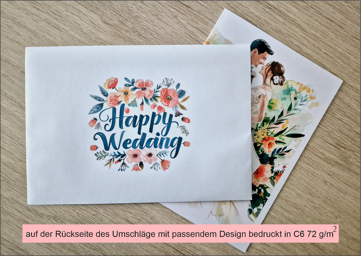 12 STK Hochwertigen Einladungskarten Klappkarte mit Innentext Inklusive Briefumschlag!