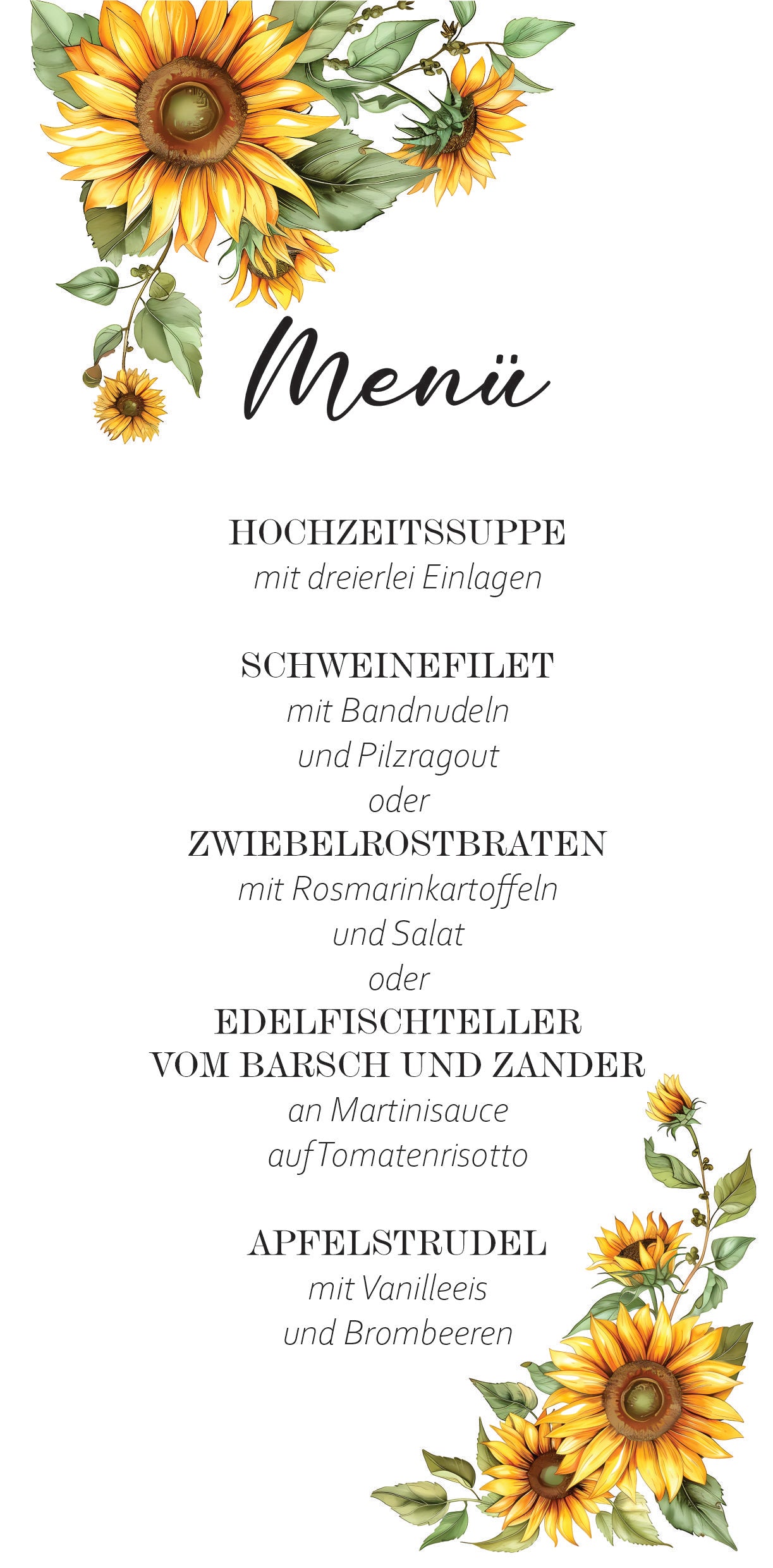 10stk -Menükarte Hochzeit