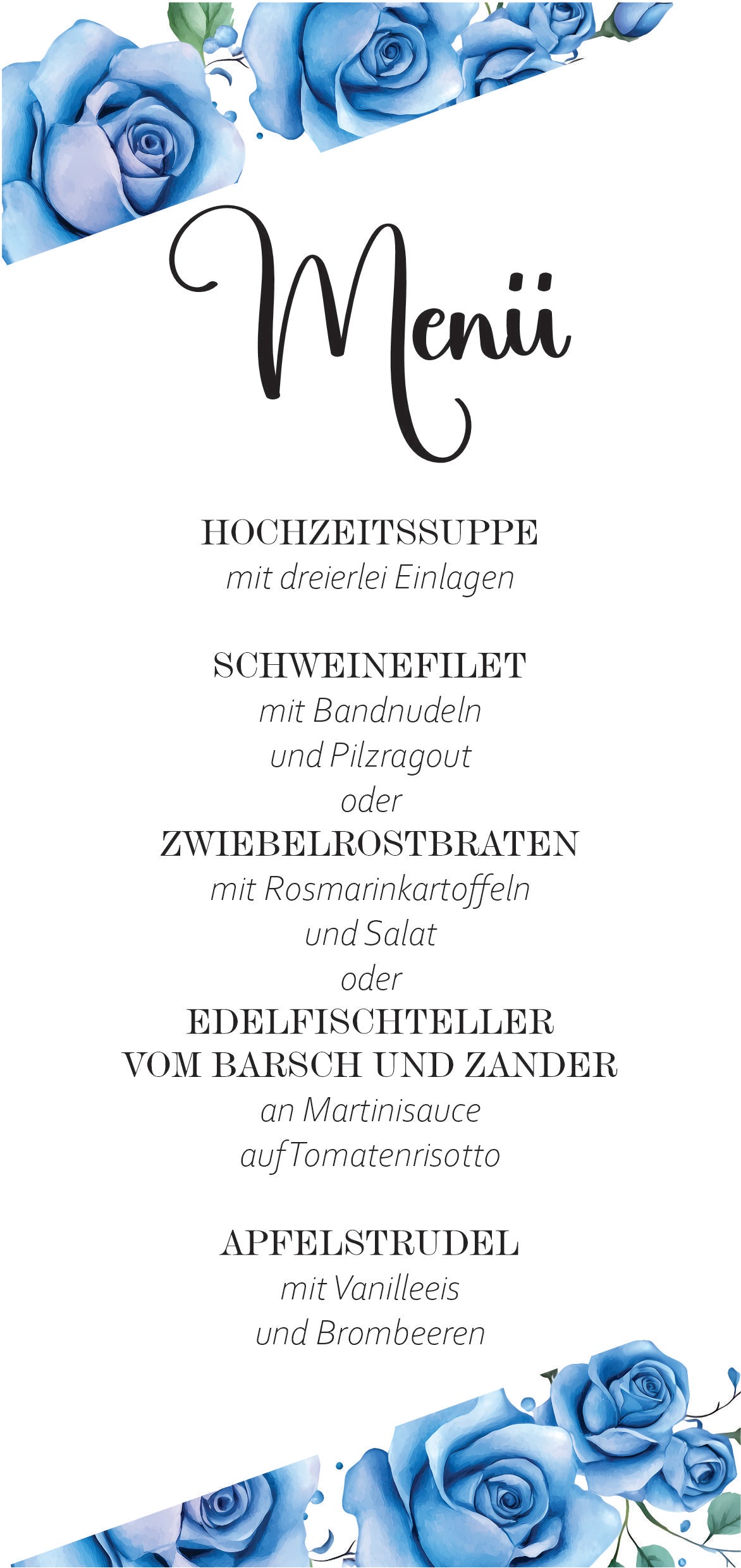 10 stk- Menükarte- Hochzeit