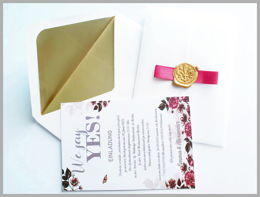30 stk- Einzigartige, handgemachte Hochzeitskarten / Perfekt für euren besonderen Tag!