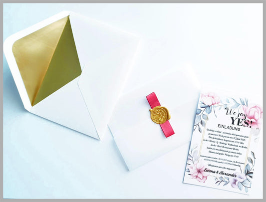 30 STK- Einzigartige,  handgemachte Hochzeitseinladung – Perfekt für euren besonderen Tag!