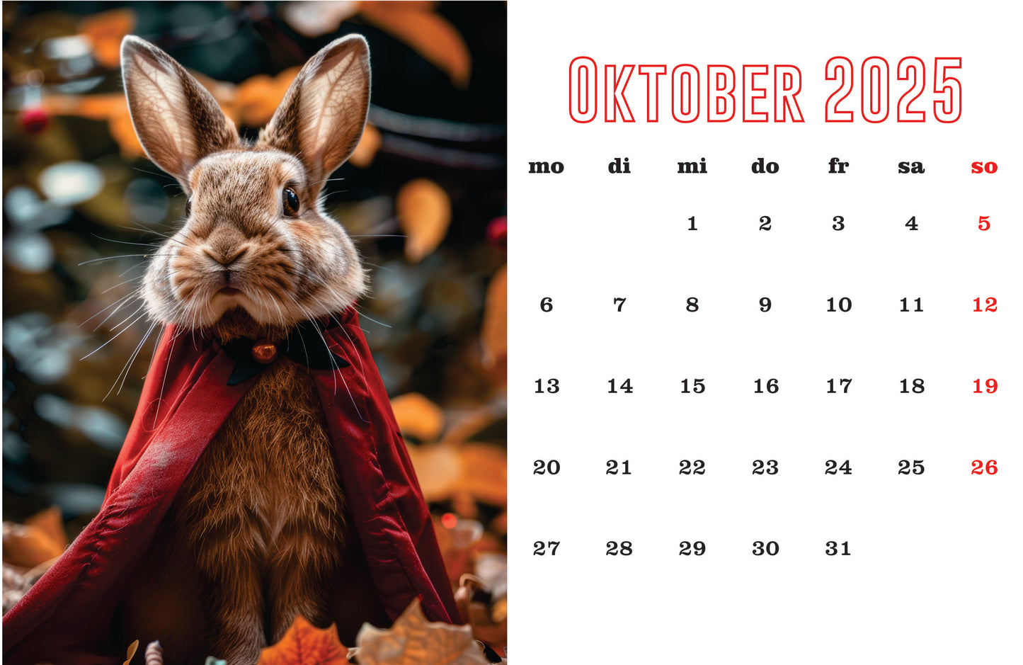Kaninchen Tischkalender