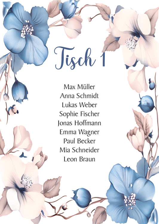 Blumen Sitzplan 10 stk