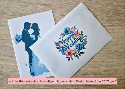 12 STK!- Einladungskarten Klappkarte mit Innentext Inklusive Briefumschlag!