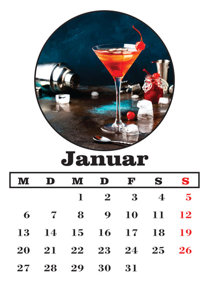 Cocktails Wandkalender