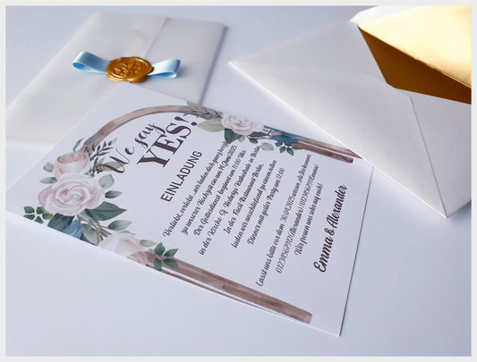 30 stk Einzigartige, handgemachte Hochzeitseinladung – Perfekt für euren besonderen Tag!