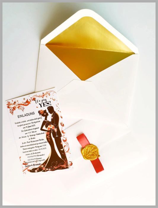 30 stk Einzigartige, handgemachte Hochzeitskarten – Ein Hauch von Eleganz für euren großen Tag!