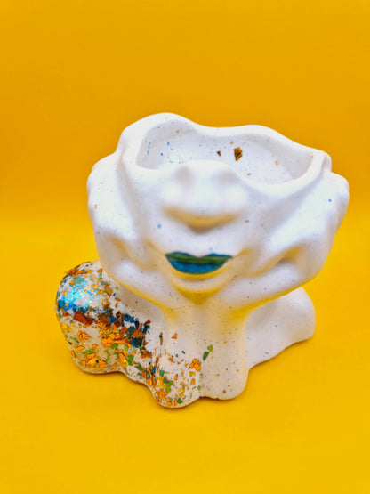 Gesichtsvase  Dame Kopfvase | Moderne Vase | Minimalistische Kanne | Einzigartiges Wohndekor | Portraitvase | Statue abstrakte Figur