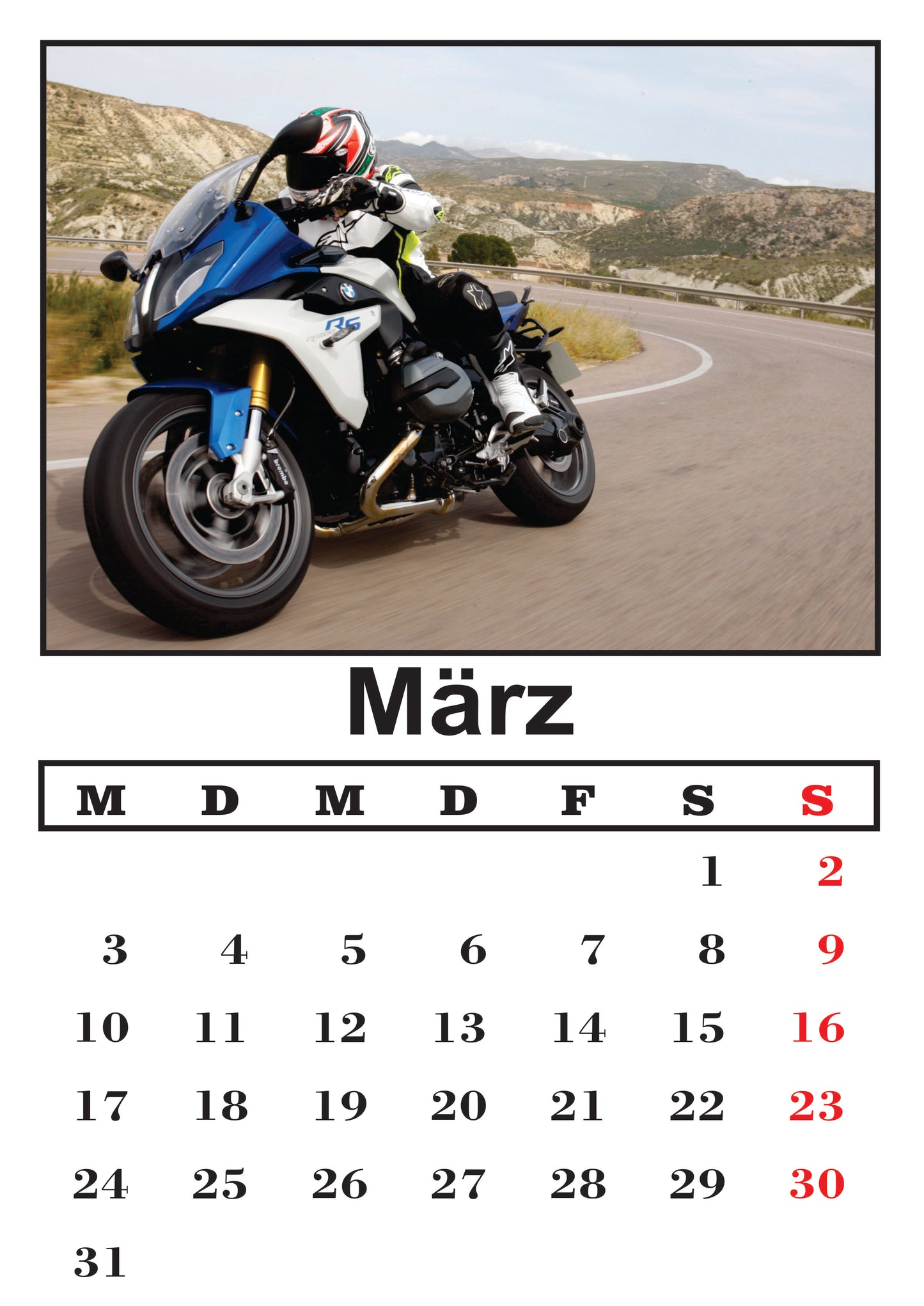 Motorrad Wandkalender