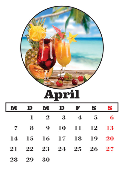 Cocktails Wandkalender