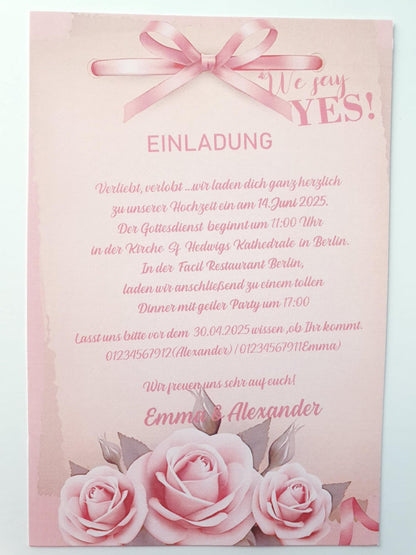 30 stk- Einzigartige, Handgemachte Hochzeitskarten – Perfekt für euren besonderen TAG!