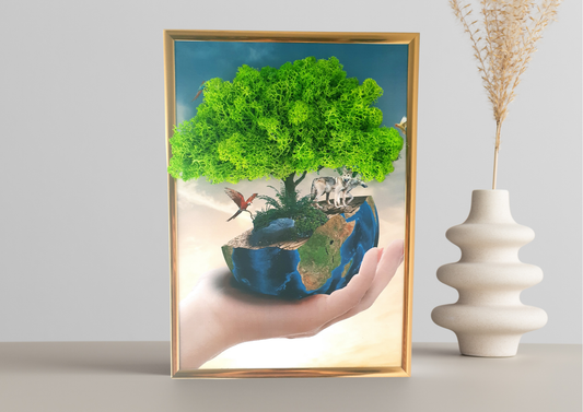 Abstrakt  Islandmoos Baum