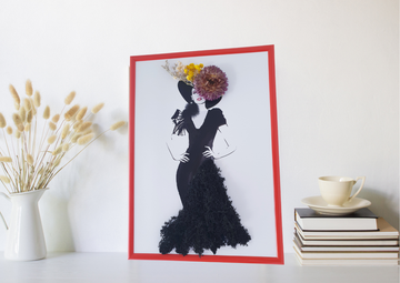 Retro Wandbild Frau