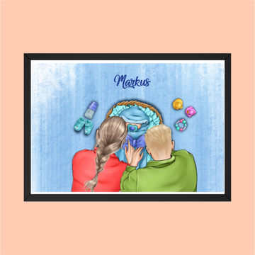 Personalisiertes Geburtsbilder mit Name M1