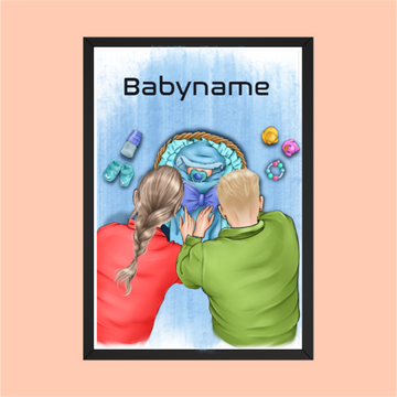 Personalisiertes Geburtsbilder mit Name M2