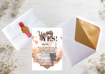 Hochzeitseinladungen A6 personalisiert, –Einzigartig und perfekt für euren besonderen Tag! -M6