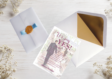 Hochzeitseinladungen A6 personalisiert, –Einzigartig und perfekt für euren besonderen Tag! -M 21