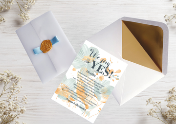 Hochzeitseinladungen A6 personalisiert, –Einzigartig und perfekt für euren besonderen Tag! -M 22