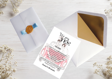 Hochzeitseinladungen A6 personalisiert, –Einzigartig und perfekt für euren besonderen Tag! -M 20
