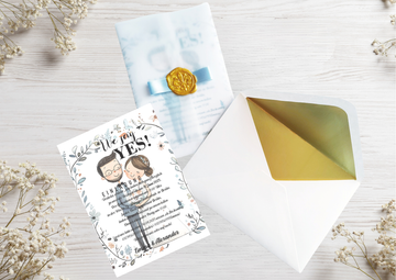 Hochzeitseinladungen A6 personalisiert, –Einzigartig und perfekt für euren besonderen Tag! -M2