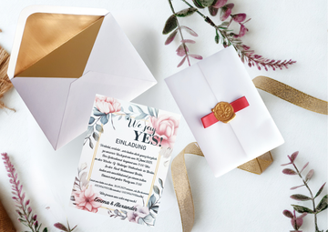 Hochzeitseinladungen A6 personalisiert, –Einzigartig und perfekt für euren besonderen Tag! -M9