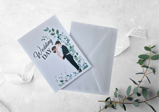 Elegante Einladungskarten Set 12 Stück-Klappkarte mit Innentext Inkl. Briefumschlag-D8