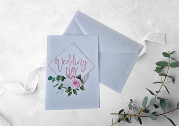Elegante Einladungskarten Set 12 Stück-Klappkarte mit Innentext Inkl. Briefumschlag-D4