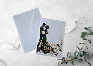 Elegante Einladungskarten Set 12 Stück-Klappkarte mit Innentext Inkl. Briefumschlag-D7