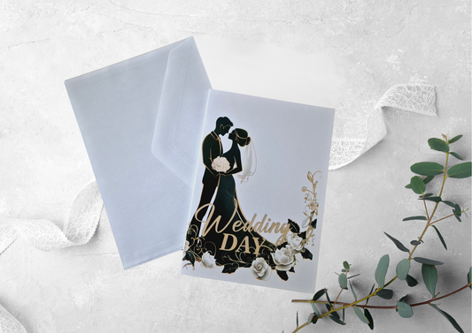 Elegante Einladungskarten Set 12 Stück-Klappkarte mit Innentext Inkl. Briefumschlag-D7