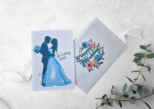 Elegante Einladungskarten Set 12 Stück-Klappkarte mit Innentext Inkl. Briefumschlag-D2