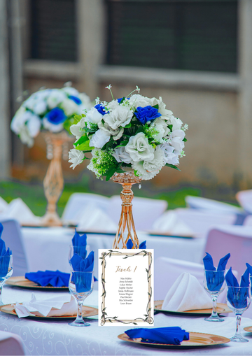 Tischplan Hochzeit Set (10 Stück)- Eleganter Sitzplan-Rustikal Design