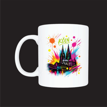 Köln Tasse – Kölner Dom & Hohenzollernbrücke | Bunte Stadttasse