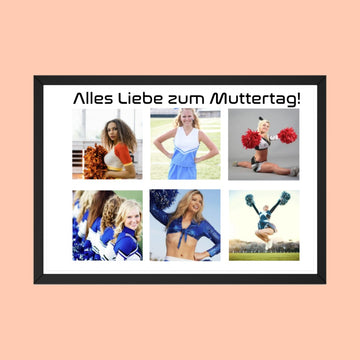Personalisiertes Fotocollage Wandbild mit Wunschtext – Geschenk für besondere Momente