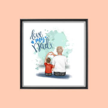 Personalisiertes Vater & Sohn Wandbild